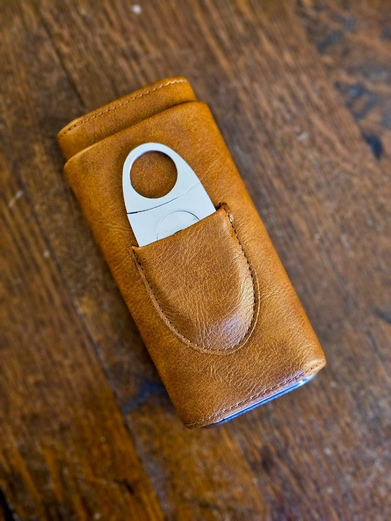 Estuche de Piel de 3 Cigarros